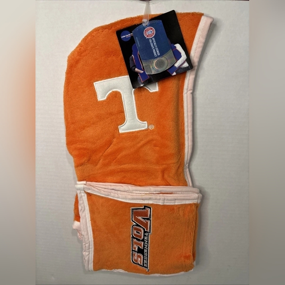 NCAA Tennessee Vols Plush Orange ULTRA FLEECE HOODIE SCARF WITH POCKETS🦅🏈